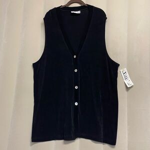 Vintage Vikki Vi California Women’s Vest Tunic 2X Button Front Dead Stock NWT